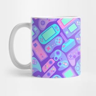 Video Game Controllers in Cool Colors Mug